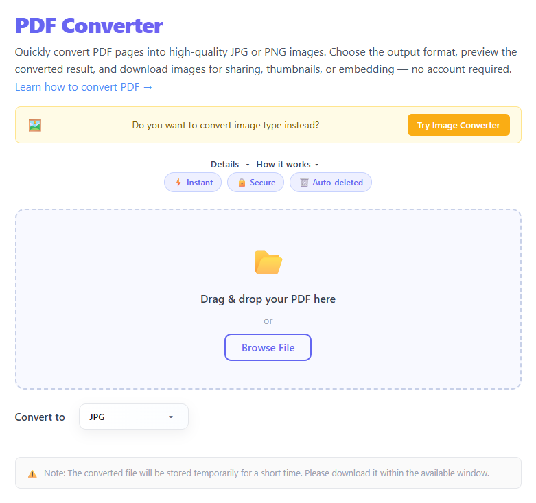 Thumbnail for Convert files to and from PDF