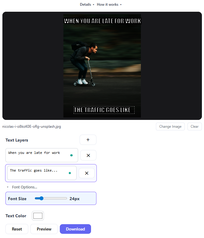 Add text