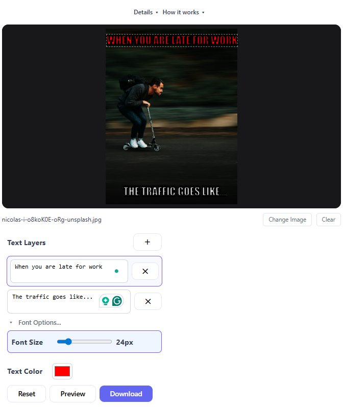 Style text
