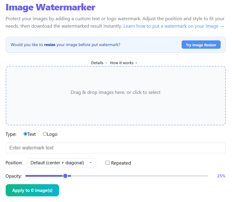 Thumbnail for Let's put a watermark on your images